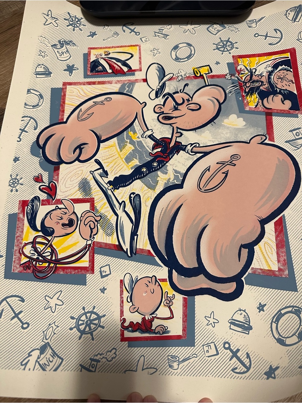 Popeye the Sailor Man screen print